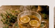 A cup of tea with lemon for nervous system support